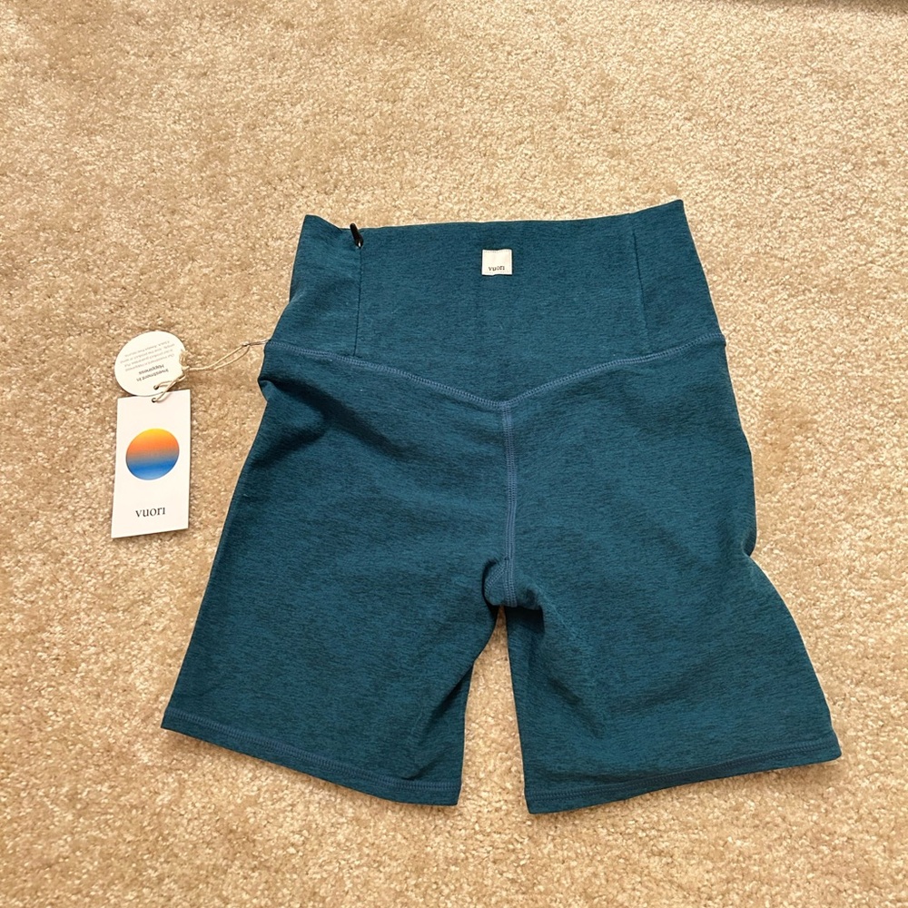 Vuori Jade Heather Clean Elevation Bike Shorts